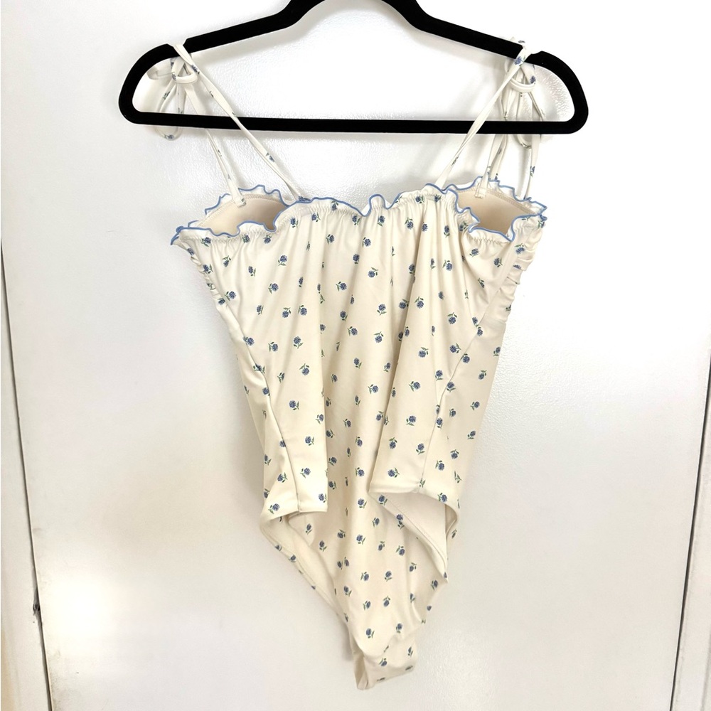 H&M Blue and White Polka Dot One Piece Swimsuit - Picture 3 of 7